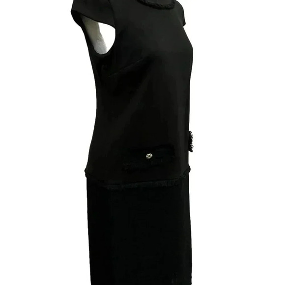 NEW Karl Lagerfeld Paris Ongoing Little Black Tweed Dress Sz 4 - Picture 8 of 10